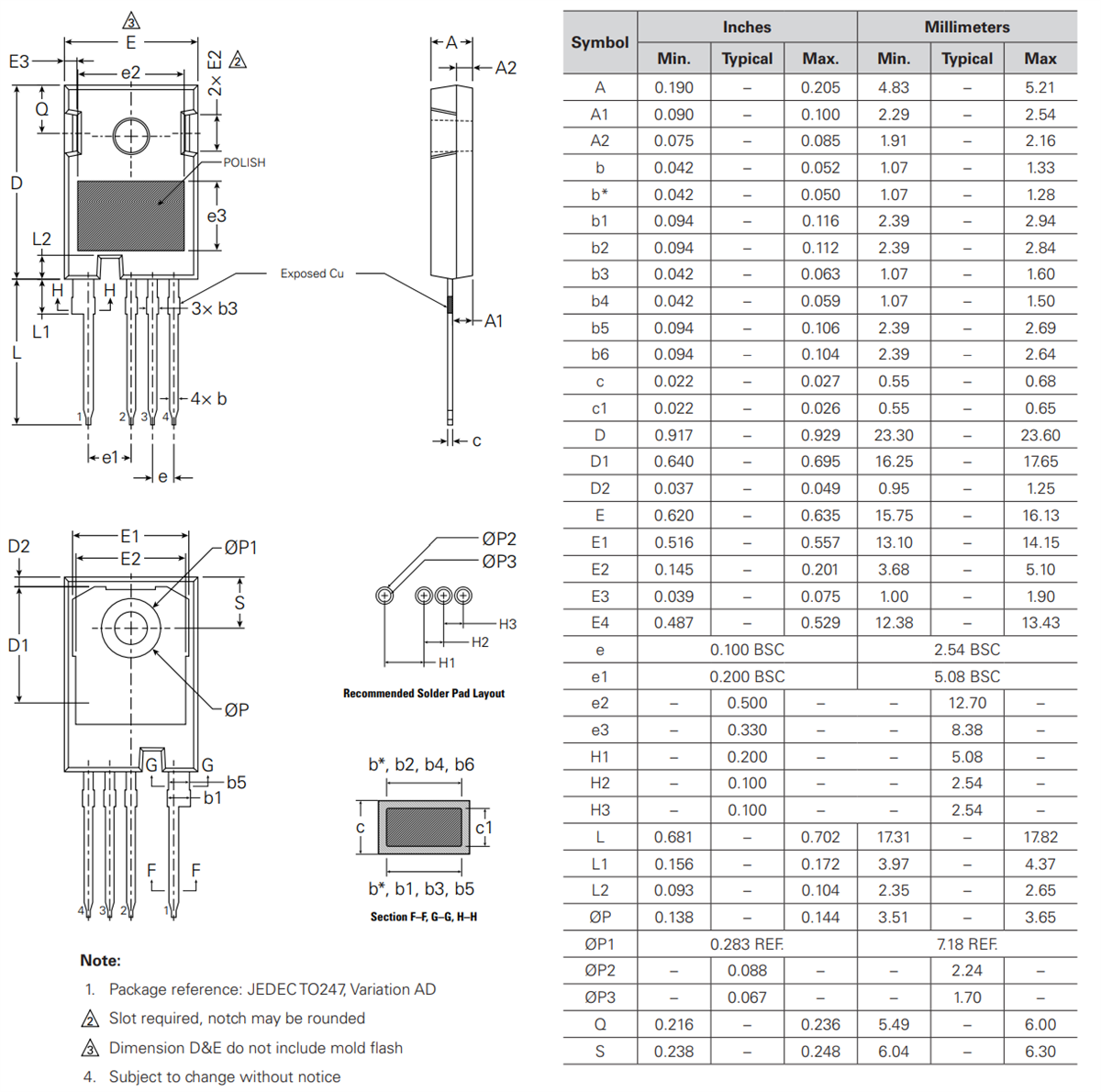 Technische Zeichnung - IXYS IXSH80N120L2KHV SiC-MOSFET
